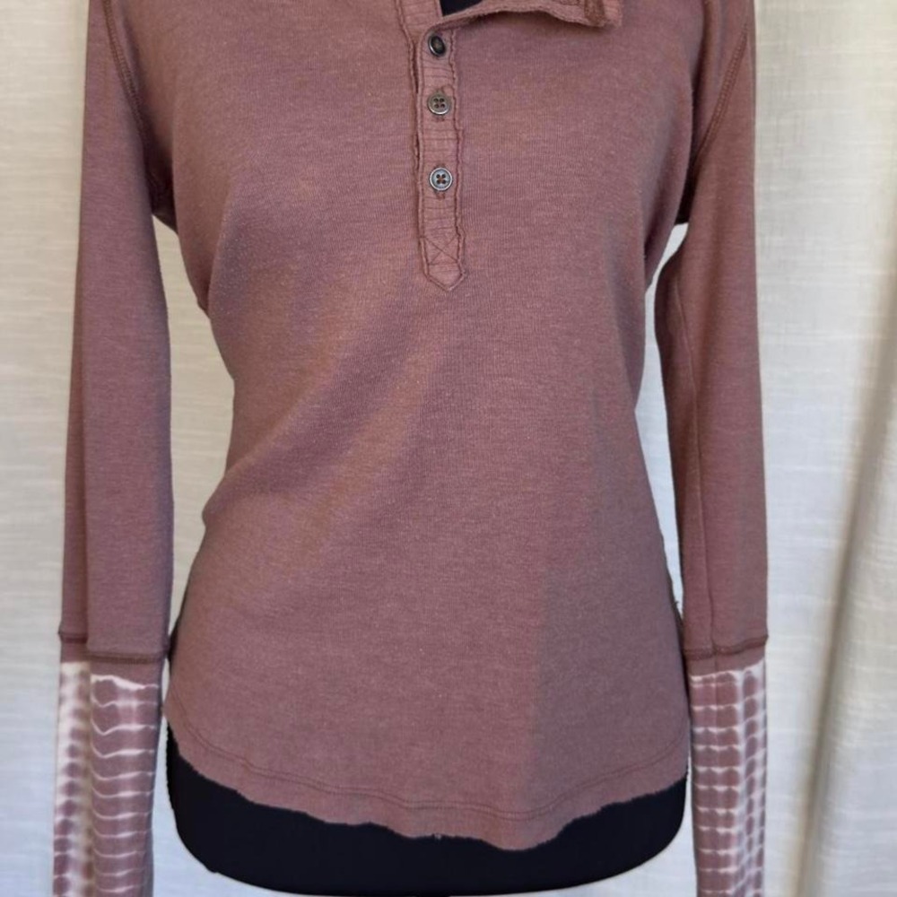 Free people Henley Long‎ Sleeve Top